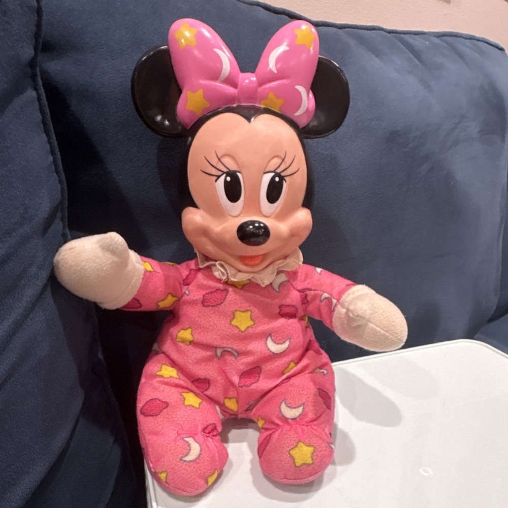 Mattel Disney Minnie Mouse Plush Toy Pink Pajamas Collectible Disney Franchise